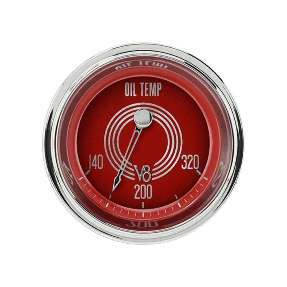 V8 Red Steelie 2 1_8_ Oil Temp V8RS28SHC